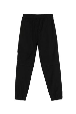 pantalone in cotone nero STONE ISLAND KIDS | 811630514V0029